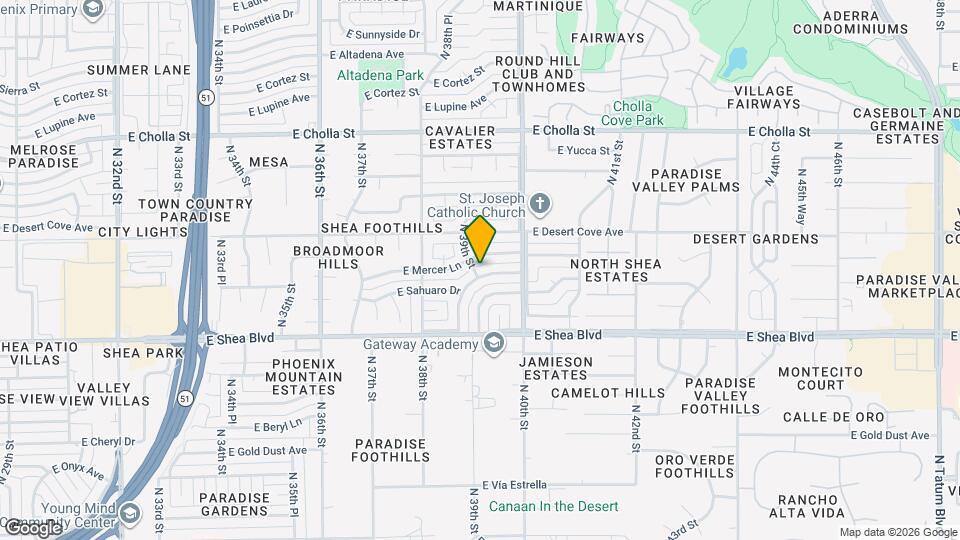 3904 E Sahuaro Dr Map and Location Details