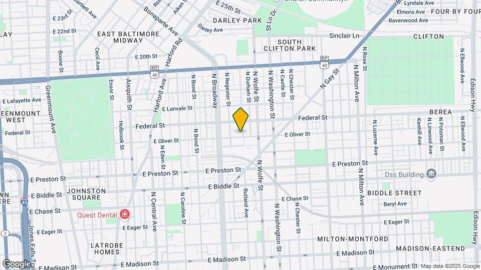 1744 E Oliver St Map and Location Details