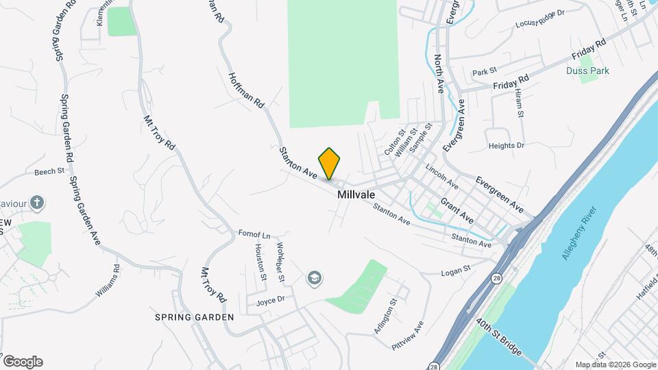 833 Stanton Ave, Unit 3rd Floor Map and Location Details