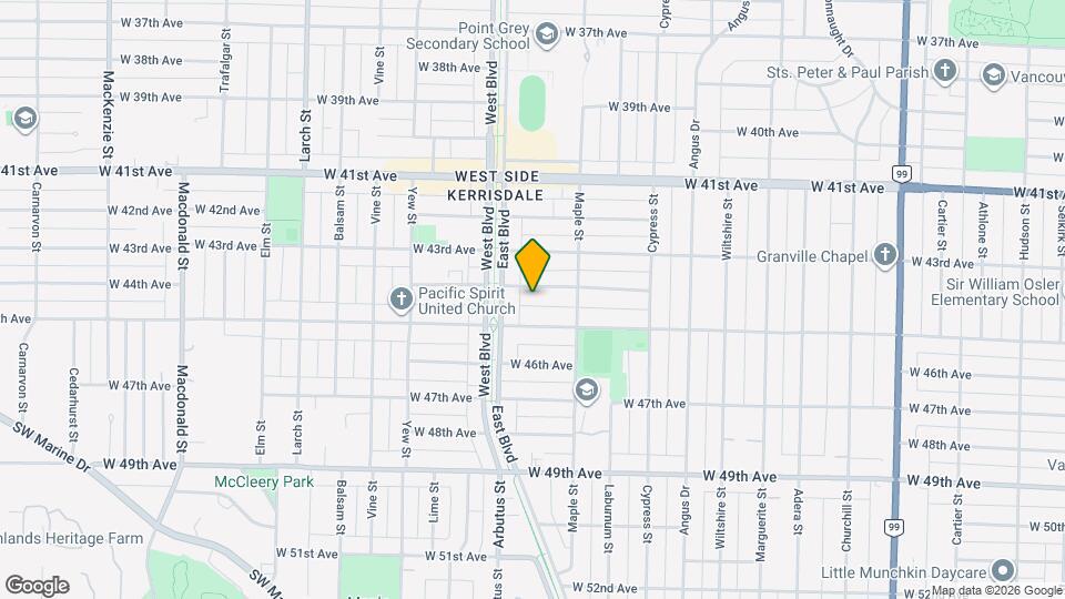 2068 W 44th Ave Map and Location Details