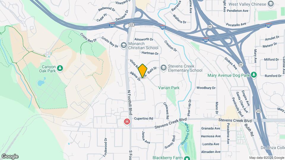 10296 Alpine Dr Map and Location Details