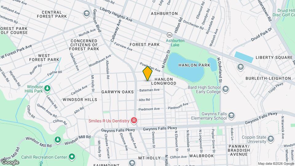 3403 Carlisle Ave, Unit Apt 1 Map and Location Details