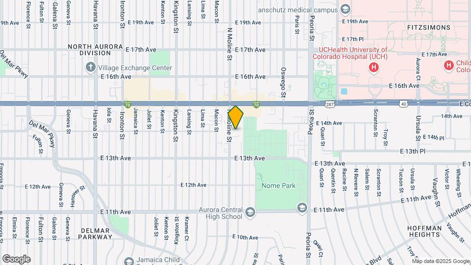 1390 N Moline St Map and Location Details