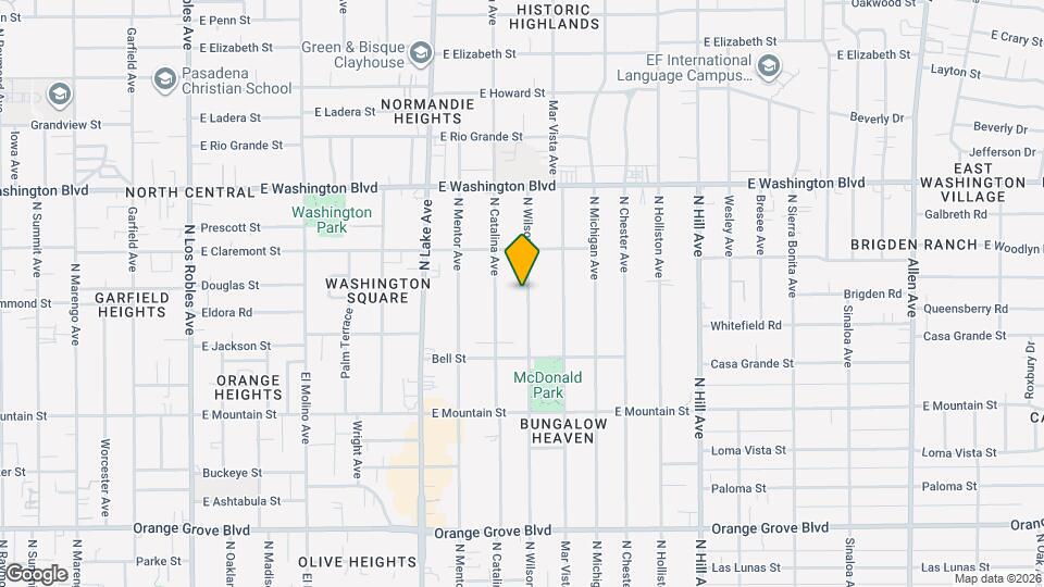 1131 N Wilson Ave Map and Location Details