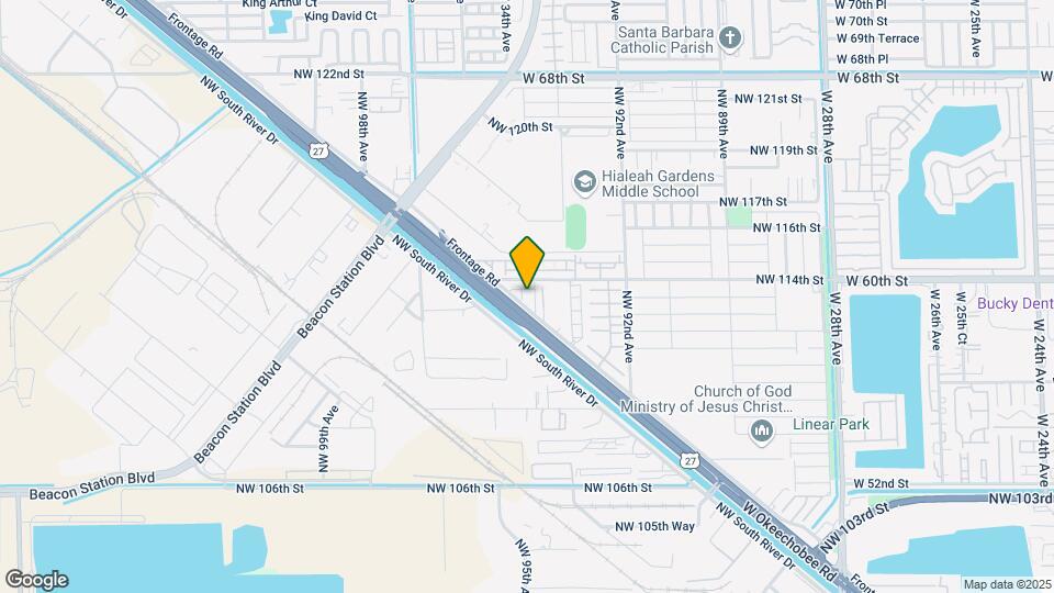 11119 W Okeechobee Rd Map and Location Details