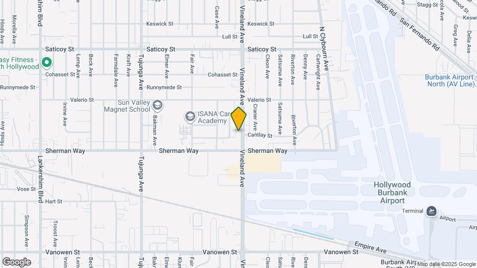 7237 Vineland Ave Map and Location Details