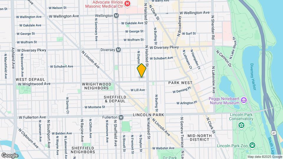 820 W Wrightwood Ave, Unit 820 W Wrightwood Unit 2 Map and Location Details