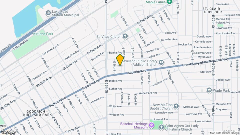 1264 E 59th St Map and Location Details