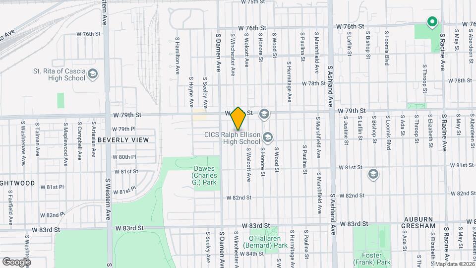 7943 S Winchester Ave Map and Location Details