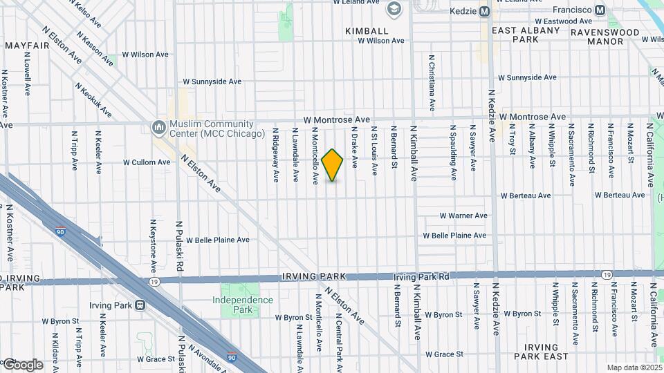 4214 N Central Park Ave Map and Location Details