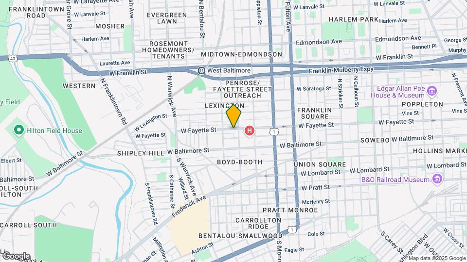 2115 W Fayette St Map and Location Details