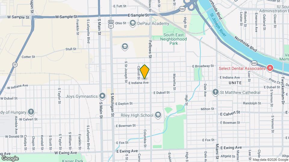 317 E Indiana Ave Map and Location Details