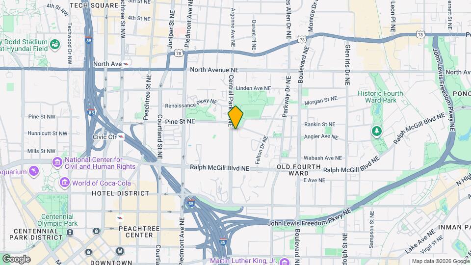 395 Central Park Pl NE, Unit Condo Map and Location Details