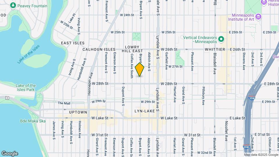 2734 Bryant Ave S, Unit 1 large Map and Location Details