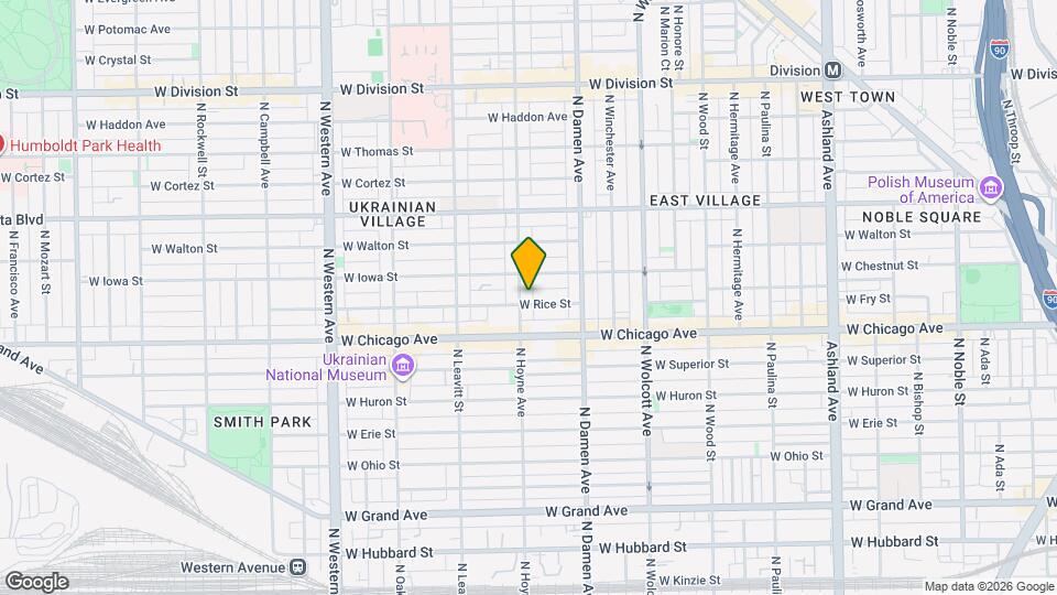 833 N Hoyne Ave Map and Location Details
