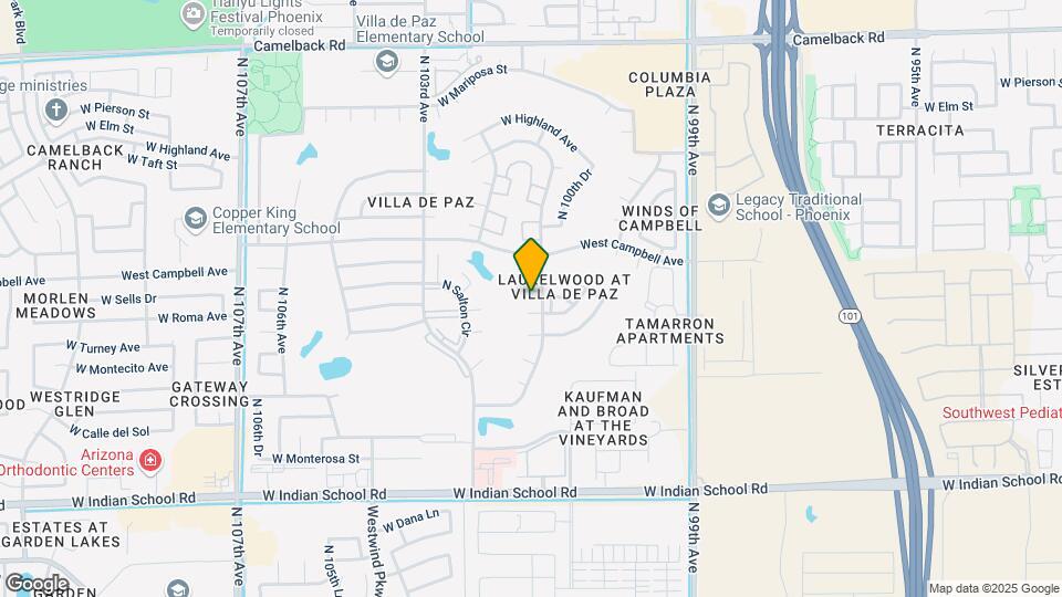 10107 W Roma Ave Map and Location Details