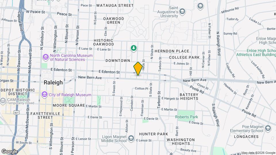 903 New Bern Ave, Unit 1 Mapa y Detalles de la Ubicación