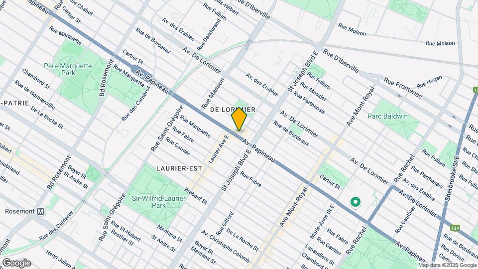 5101 Papineau Av Map and Location Details