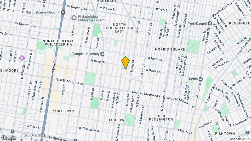 1840 N Marshall St Map and Location Details