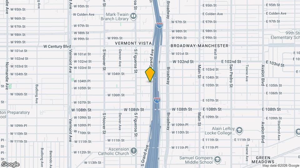 401 W 105th St Map and Location Details