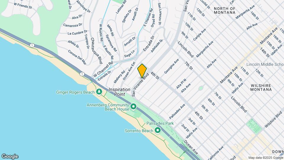 607 San Vicente Blvd-Unit -108 Map and Location Details