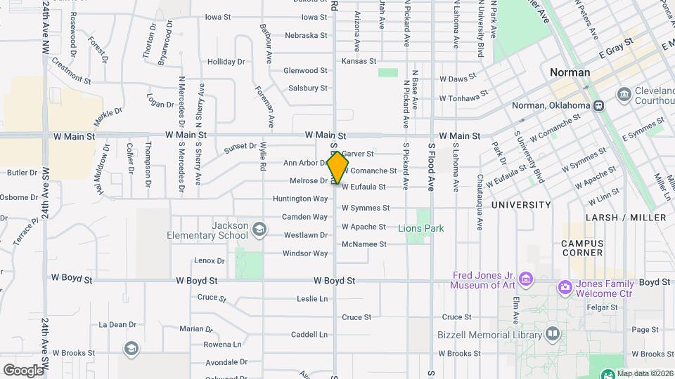 1132 W Eufaula St Mapa y Detalles de la Ubicación