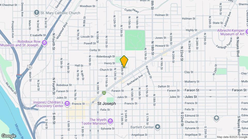 601 N 13th St Map and Location Details