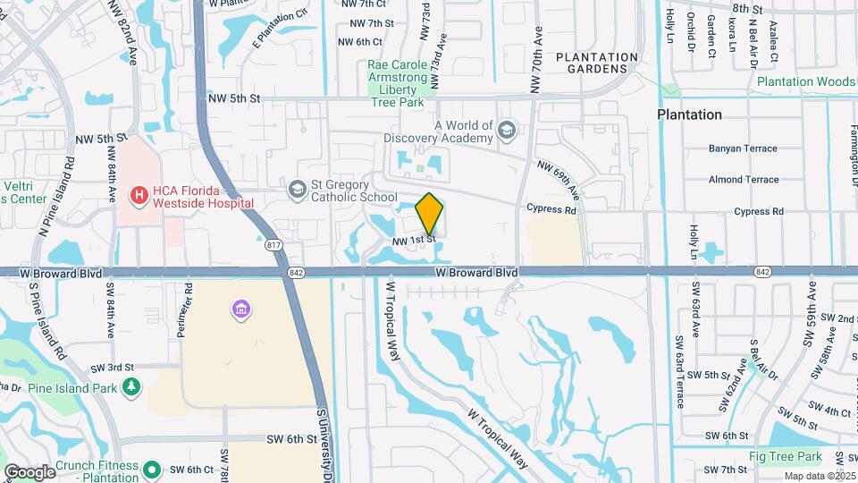 7340 NW 1st St, Unit 102 Map and Location Details