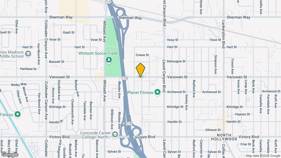 12236 Vanowen St Map and Location Details