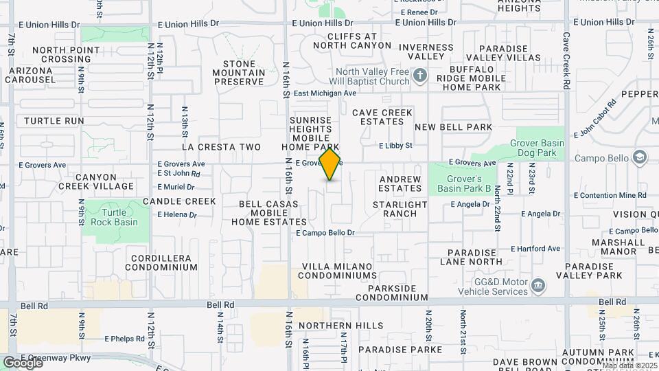 17610 N 17th Pl Mapa y Detalles de la Ubicación