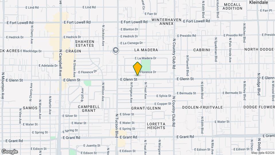 2625 E Glenn St Map and Location Details