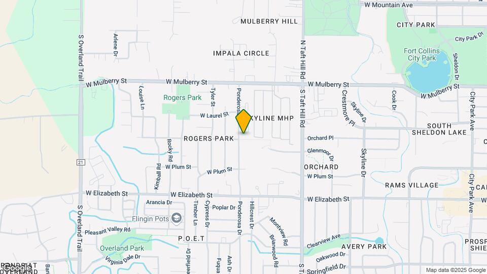 730 Ponderosa Dr, Unit D Map and Location Details