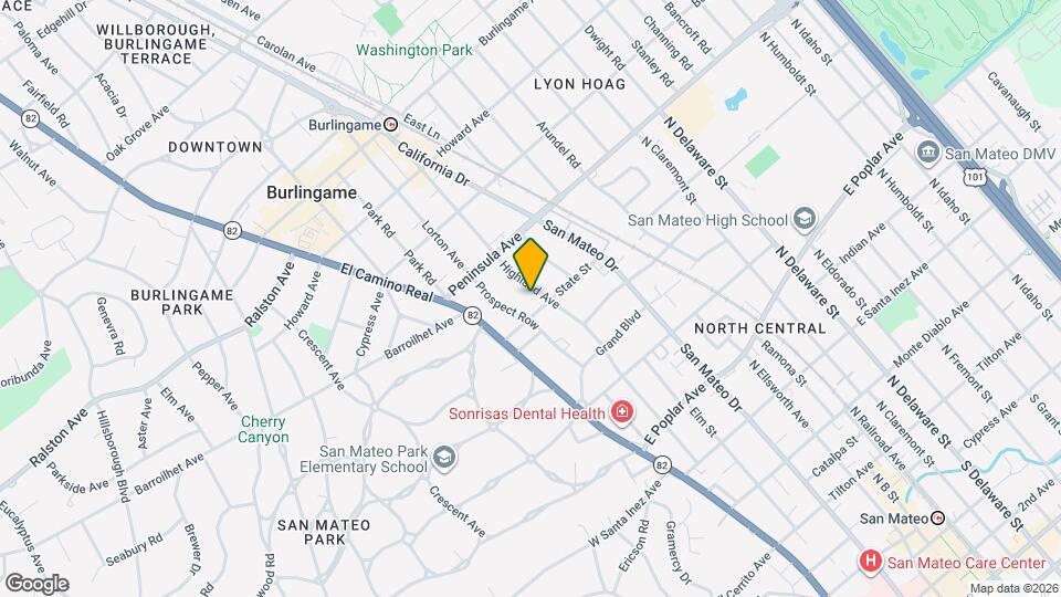 811 Highland Ave Map and Location Details