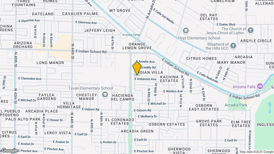 4820 E Indianola Ave Map and Location Details