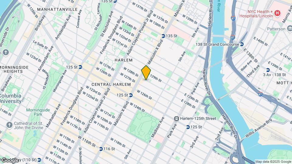 60 W 128th St Mapa y Detalles de la Ubicación