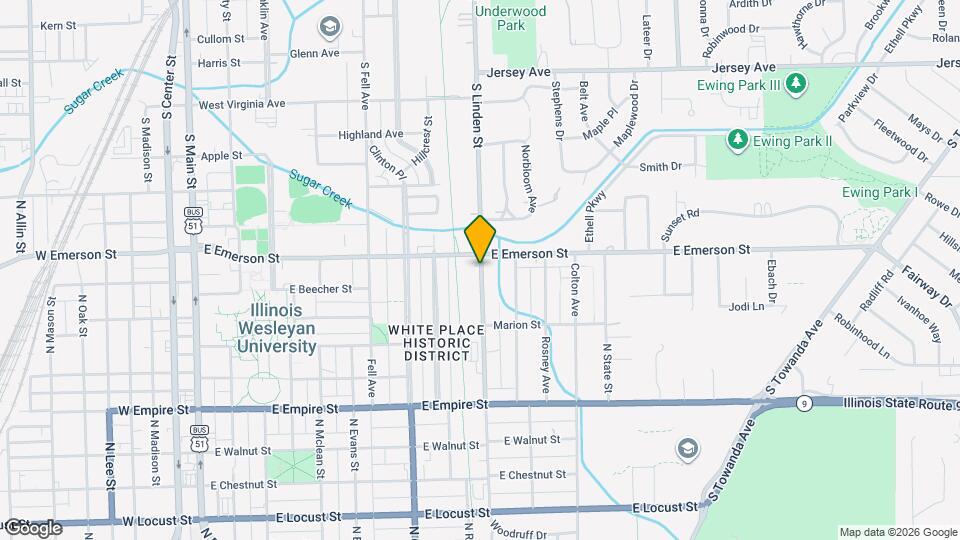 1334 N Linden St Map and Location Details
