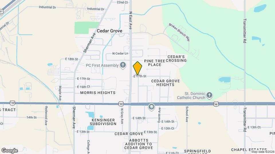 1637 N James Ave Map and Location Details