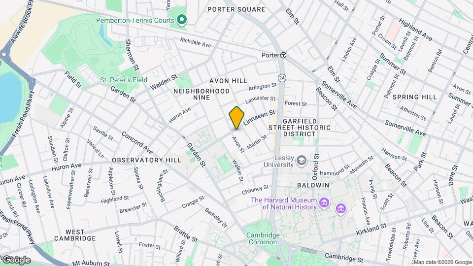 40 Linnaean St, Unit #11 Map and Location Details
