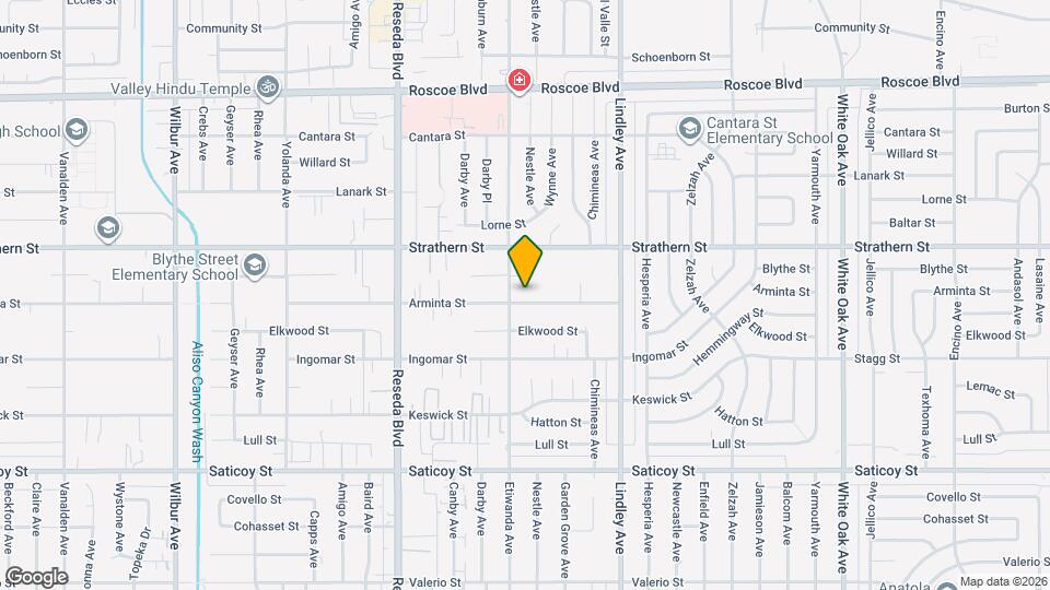 18241 Arminta St Map and Location Details