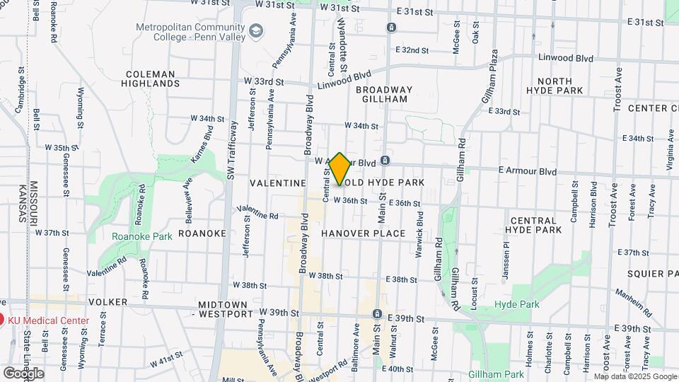 3538 Wyandotte St Map and Location Details