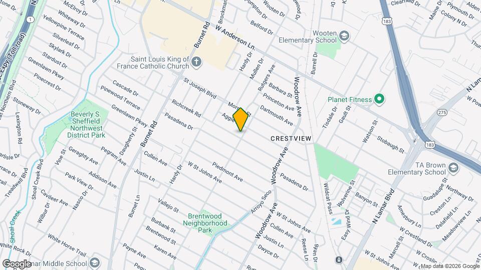 1800 Richcreek Rd Map and Location Details