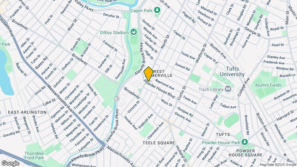 250 Powder House Blvd Map and Location Details