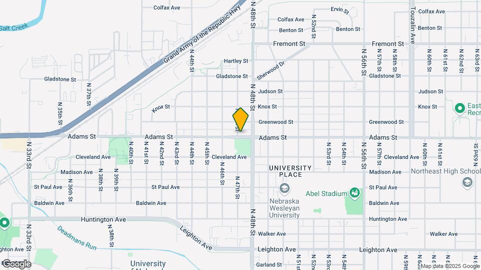 4710 Adams St Map and Location Details