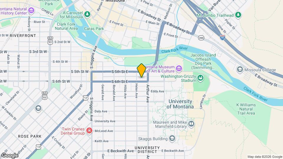 518 S 6th St E Map and Location Details