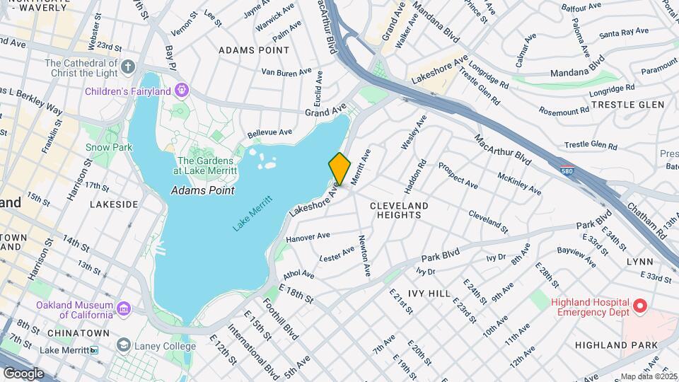 2150 Lakeshore Ave Mapa y Detalles de la Ubicación