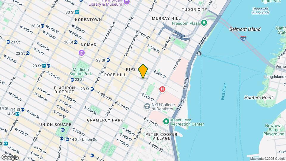 495 Second Ave Mapa y Detalles de la Ubicación
