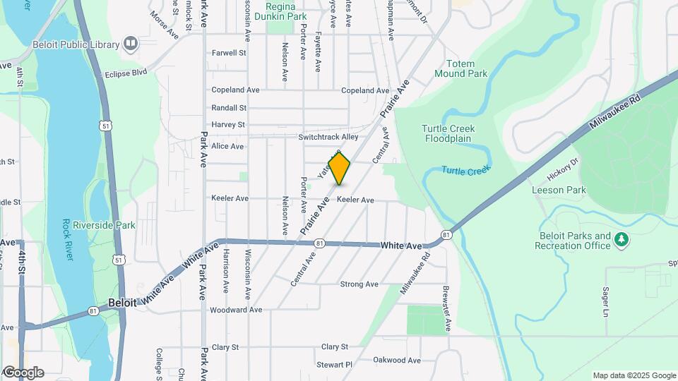 1319 Prairie Ave, Unit 1319 1/2 Map and Location Details