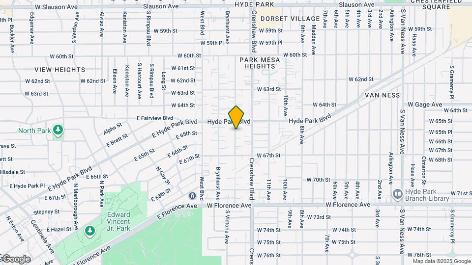 6522 S Victoria Ave Map and Location Details