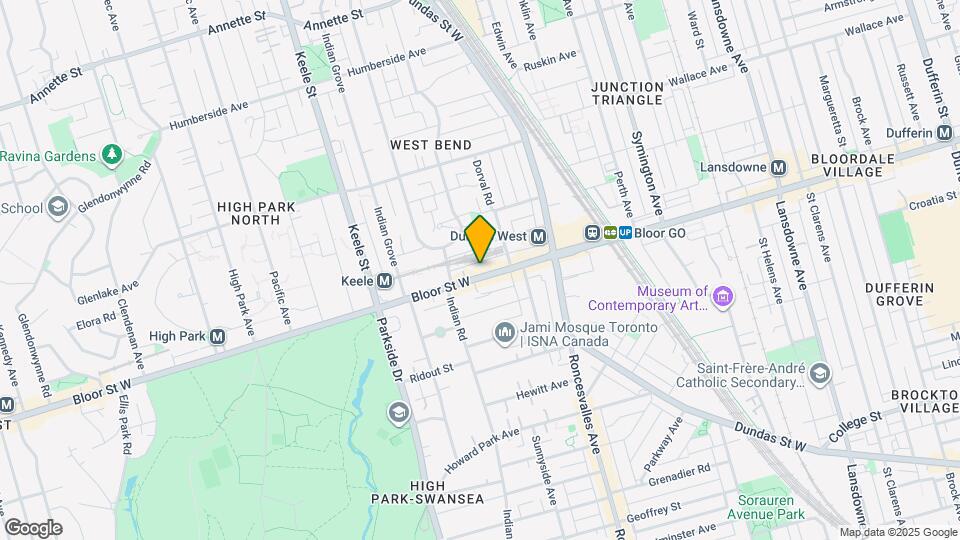 1616A Bloor St Map and Location Details