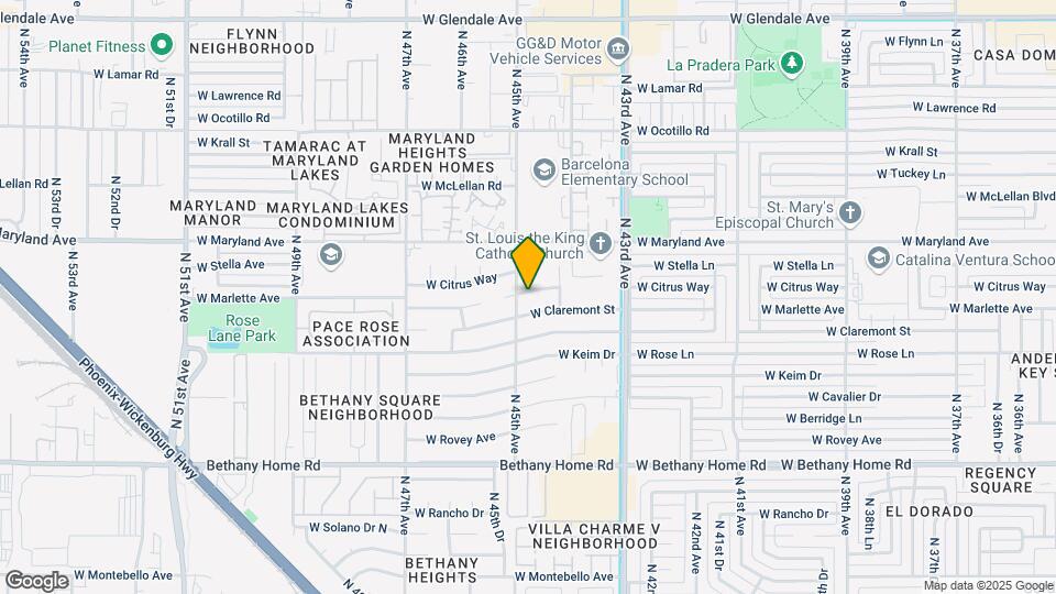 4431 W Marlette Ave Map and Location Details